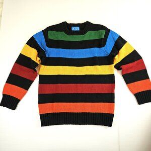 The Childrens Place Sweater Youth Small 5/6 Striped Crewneck Pullover Knit